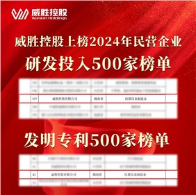 喜訊|钱柜777控股上榜2024民營企業研發投入500家榜單、發明專利500家榜單
